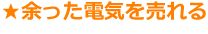 余った電気を売れる